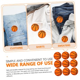 Operitacx 20pcs Basketball Designed Patches Sturdy Embroidery Appliques for Clothing Decorations