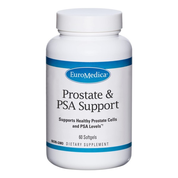 EuroMedica Prostate & PSA Support - 60 Softgels - Supports Healthy Prostate Cells & PSA Levels - with Curcumin, Pomegranate Seed Oil & Vitamin D3 - Non-GMO, Gluten Free - 30 Servings