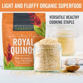 Organic Quinoa (4 lb) - Gluten Free and Vegan Complete Plant Protein, Easy to Use Source of Fiber and Iron, USDA Organic and Pre Washed, Non-GMO Whole Grain Rice and Pasta Substitute