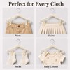 24 Pack Velvet Hanger Clips for Velvet Hangers, Beige