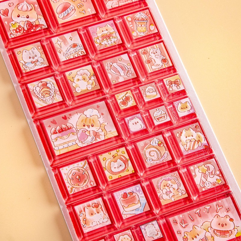 NestlyMoly Tile Type Sticker, Squishy, 3D Sticker, Cute, Stylish, Girls,