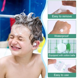 Pack of 100 Ear Protection Swimming Children Ear Plugs Swimming Children Waterproof with Absorbent Centre Transparent and Efficient Waterproof Ear Plugs Water for Swimming Surfing