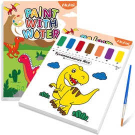 Water Coloring Book for Children, Animal Painting Water Painting Books Paper Set, Paint with Water Books Arts Gifts for Kids Birthdays, Parties, Holidays