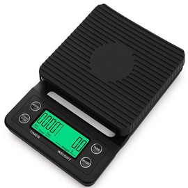Coffee Scale, Kitchen Scale, Digital Scale, Scale, Electronic Scale, Electronic Scale, 0.04 oz (0.1 g), 11.0 lbs (5 kg), Timer Function, Black