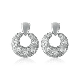 GELVTIC Statement Earrings for Women Heart Vintage Chunky Black Gold Earring Rhinestone Crystal Geometric Hoop Stud Lightweight Silver Kont Link Jewelry Retro Dangle Birthday Party Prom Valentine Gift