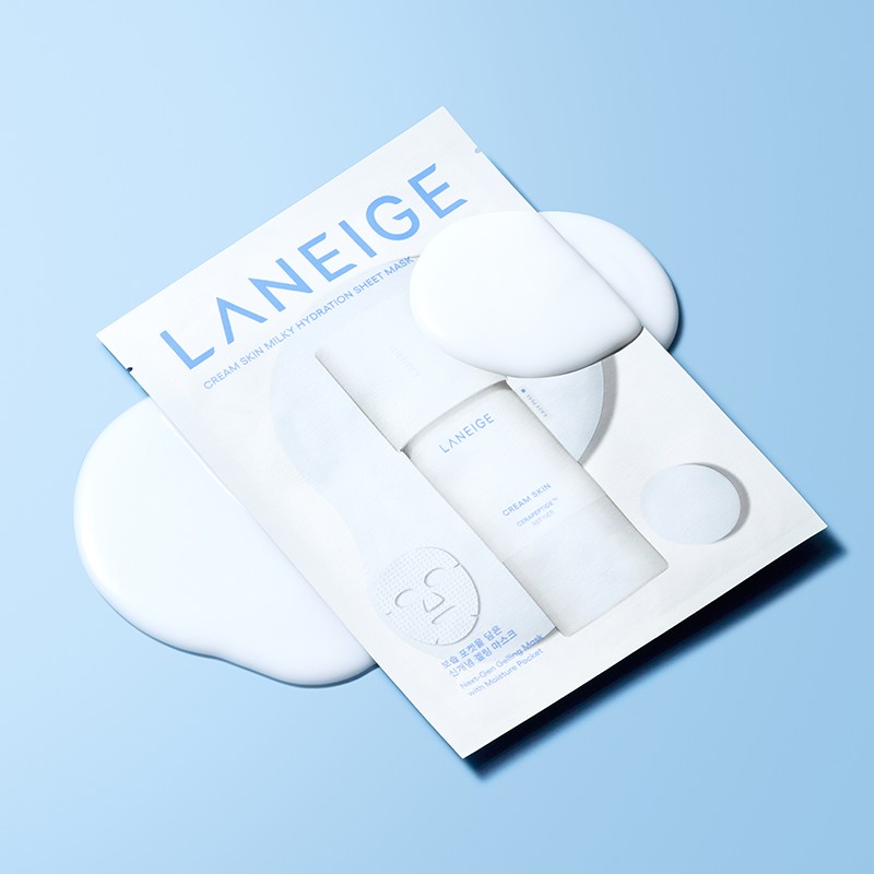 Laneige [라네즈]NEW 크림 스킨 밀키 하이드레이션 시트 마스크 세트 [Laneige]
