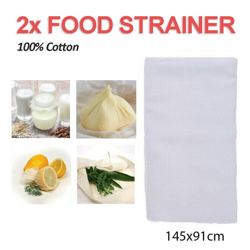 Cotton Cheesecloth Bags Reusable Washable Strainer,Yogurt/Coffee/Tea Strainer,Reusable Almond Milk,Oat Milk,Juice,Cold