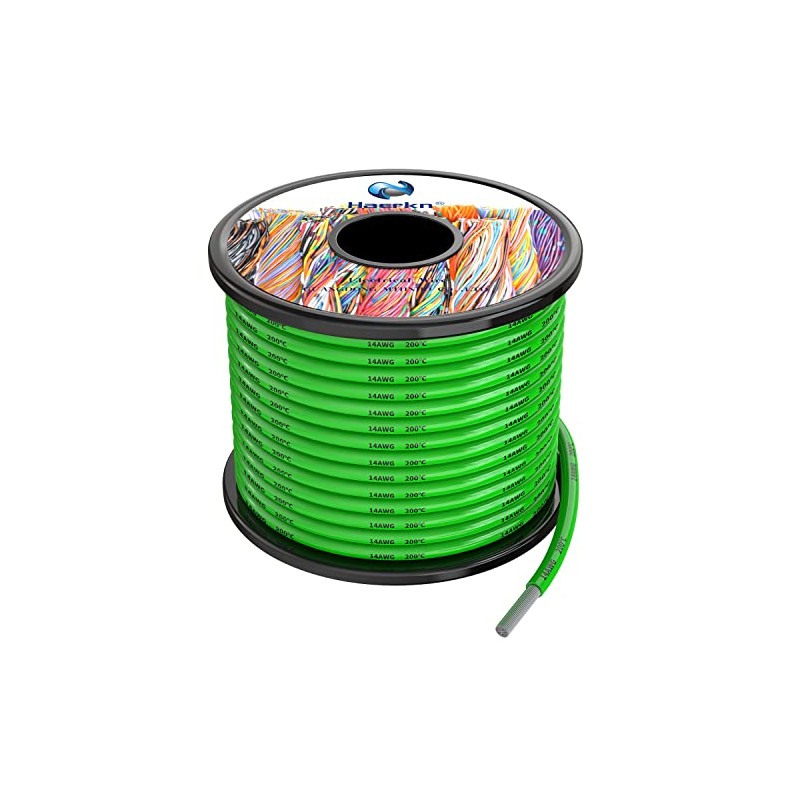 14awg Silicone Electrical Wire Cable 30ft Green 14 Gauge Hookup