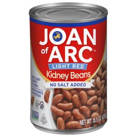 Joan of Arc Beans, No Salt Added, Light Red Kidney Beans, 15.5 Ounce