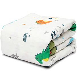farout!® Muslin Cloth Baby 6-Ply 110 x 110 cm Swaddling Cloth, Burp Cloths Babies High-Quality Organic Cotton Blanket Cuddly Blanket Breathable Fluffy Blanket First Equipment for Newborns Green 360 g