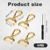 4pcs Snap Hook Swivel Clasp, 0.8in D-Rings Swivel Snap Hooks