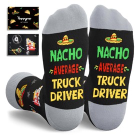 HAPPYPOP Gifts for Truck Driver Men Women - Cool Gifts For Tow Auto Semi Trucker, Truck Driver Socks