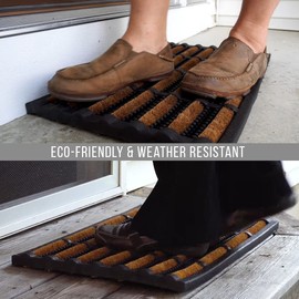 FOOTMATTERS Ninamar Mud Scrubber Tray Mat – 29.5 x 17.5 inch - 2 Pack