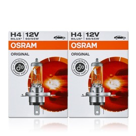 DAMA Automotive Lighting Osram H4 HB2 9003 64193 BILUX Original Standard Halogen Bulb 12V 60/55W 3200K P43t Made in Germany/Pack of 2