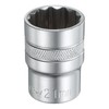 sourcing map 1/2" Drive by 21mm 12-Point Shallow Socket 38mm