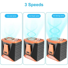 B-Qtech Portable Waist Clip Fan, Cooling Personal Wearable Fan, 3 In 1 Portable Waist Fan & Belt Shirt Fans, 3 Speeds Strong Fan, Usb Mobile Charging With Flashlight Emer
