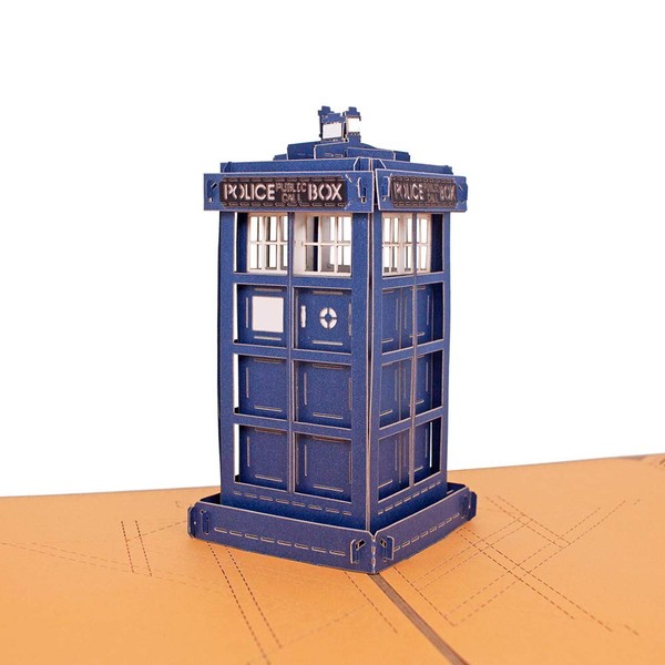 Thank You 3D Greeting Cards - TARDIS of DOCTOR WHO,Encouragement Card,Birthday Card,Graduation Card,3D Pop Up Card,Birthday Gifts by AITpaperart