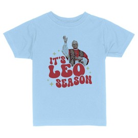 It's Leo Season Pope Leo XIV Toddler Kids T-Shirt 2T Light Blue