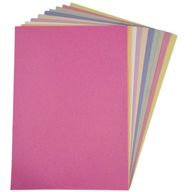 A4 Recycled Sugar Paper Pastel Colours 50 Sheets in 10 Assorted Colours, Great for Kids Arts & Crafts, Drawing, Painting & Scrap Booking. 30 x 21cm Sheet Size