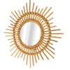 Wall Decor Rattan Mirror Star Shape Unique Simple Handwoven Mirror