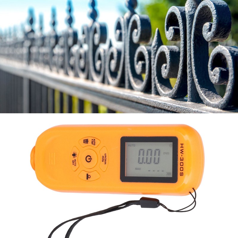HW‑300S Coating Thickness Gauge Digital Backlight LCD Film Thickness Meter