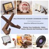 Cookbook Stand, Wooden Recipe Book Holder, Cook Book Stand for