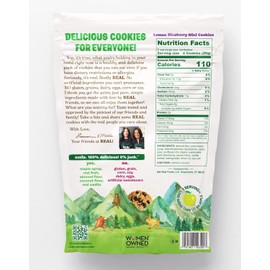 REAL Lemon Blueberry Mini Cookie Poppers – Bite-sized Gluten Free Semi Soft Baked Cookies – Dairy Free, Vegan, Kosher, Paleo – Delicious Mini Lemon Blueberry Cookies (4.5 oz, 6 Pack)