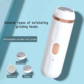 Electric Foot Callus Remover,with 3 Roller Heads,Rechargeable Portable Electric Foot File Pedicure Tools,Electric Callus Remover for Feet,Pedi Feet Care Exfoliation,Hard Cracked Dry Skin Ideal