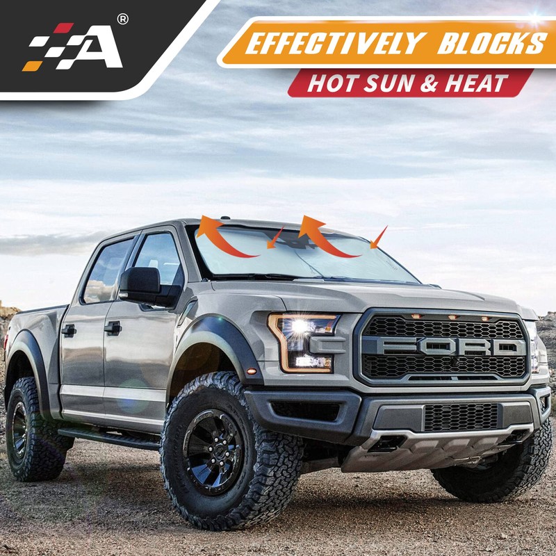 Autoshaders Car Windshield Sunshade – Foldable 2-Piece Front Window Sun