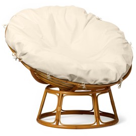 COSHNIBI Papasan Cushion Cover,420D Waterproof Removable Zipper Chair Cushion Cover Suitable for Indoor and Outdoor,50''L*50''H-Beige