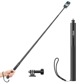 VRIG 53.1 inches (135 cm) Invisible Selfie Stick (Enhanced Version) Ultra Lightweight with Strap, Compatible with Insta360 X4/X3/GO 2/ONE X2/ONE RS 1-inch 360°/ONE RS Selfie Stick, 1/4" Screw,