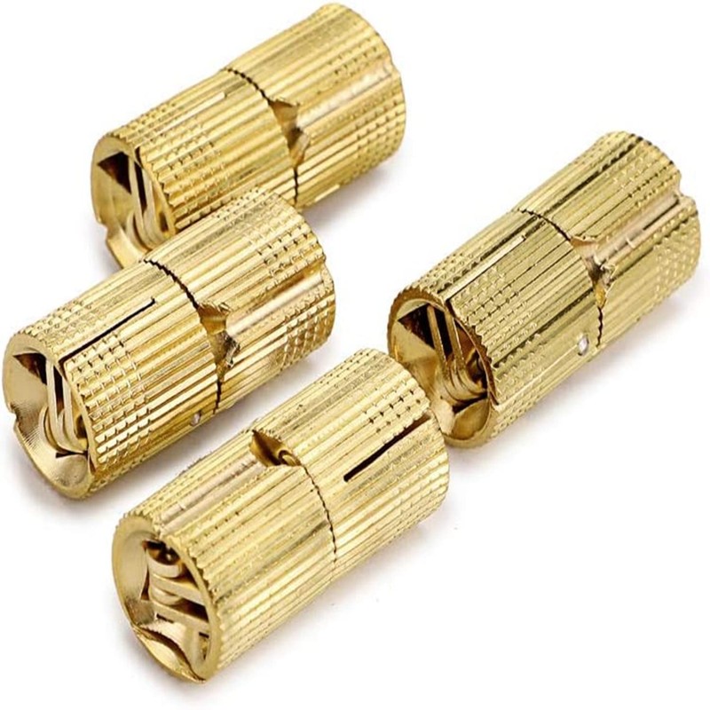 4 Pcs Hidden Brass Barrel Hinges, Concealed Box Invisible Furniture