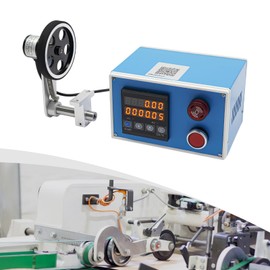 Digital Length Meter Counter, Cable Wheel Length Meter Counter Digital Length Measuring Meter Wheel Roller Switchable 6-Digit Single Measure Wheel Unit in Feet Meter with Alarm Setting 2 Relay Output