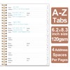 Libreta de direcciones con pestañas alfabéticas, teléfono A5 y libreta