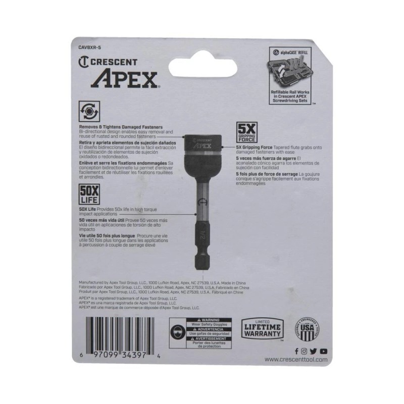 Crescent® Bolt Biter™ Impact Nut Extractor & Driver Bit Set