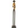 Resin Standing Jazz Band Saxophonist Brown Yellow Figurine Ornament 60cm
