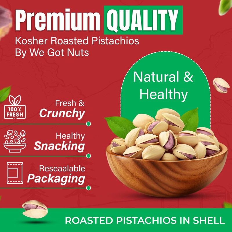 Turkish Antep Pistachios - 2.5 lbs (40oz) Premium Quality Kosher