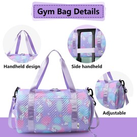 EEPLUYTY Sports bag, unicorn yoga bag, sports bag, small, bag for sports, training bag - unisex (purple)