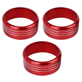 KACEPAR Car AC Air Conditioning Climate Control Knob Ring Cover Trims, Compatible with Subaru Forester XV Crosstrek WRX STi Impreza 2013-2019, Red