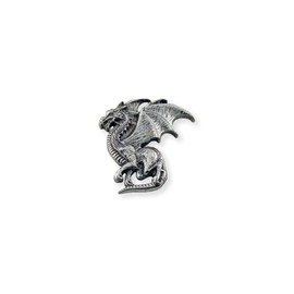 Antique Silver 7150701 Winged Left-Facing Dragon Concho 1 Inch X1 Inch