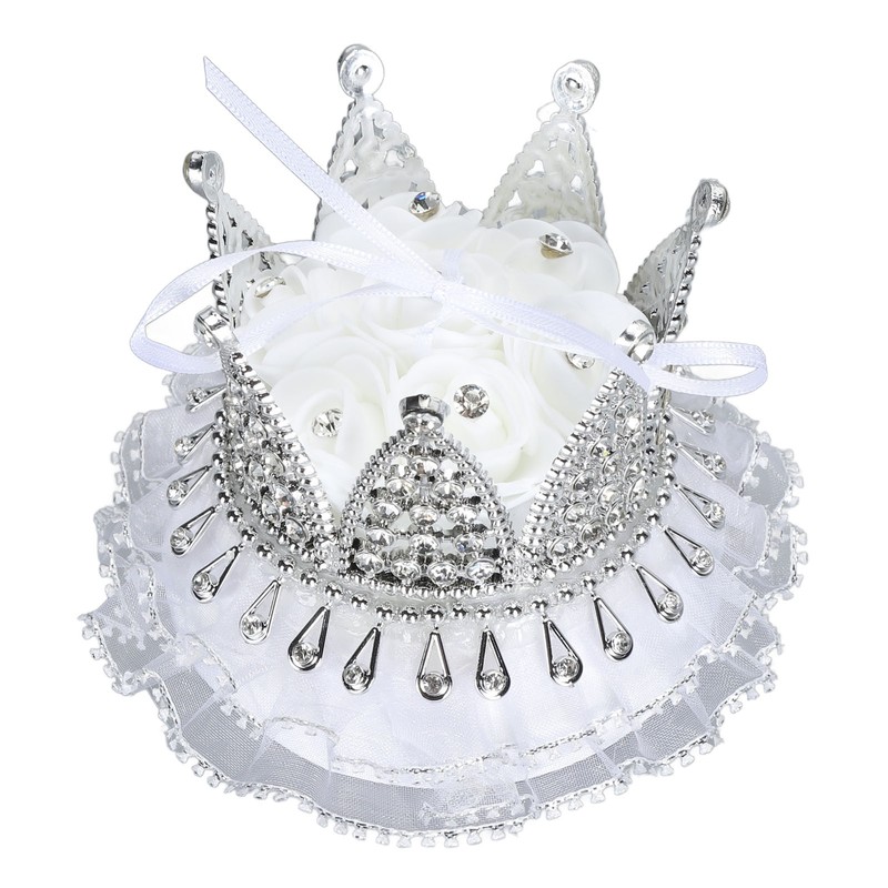 Crown Ring Box Luxurious Romantic Engagement Ring Box Portable Compact