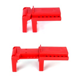 QWORK Ball Valve Lockout, Safety Lock, 1/2" - 2-1/2" Diameter, Red