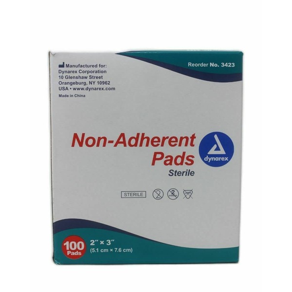 Sterile non-adherent pads, size 3 X 4 Inches - 100 ea