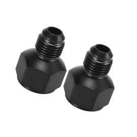 VekAuto 2pcs Car Female AN8 8AN to Male AN6 6AN Flare Hose Reducer Fuel Line Fitting Adapter Fuel Oil Cooler Bulkhead Adapter Aluminum Alloy Black Auto Accessories