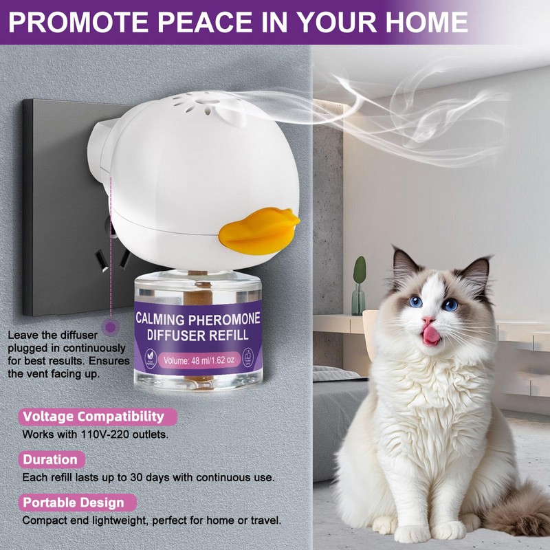 SilaiteWP Calming Pheromone Diffuser for Cats Relieves Anxiety and Stress