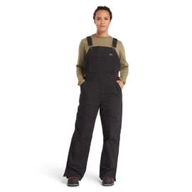 Timberland PRO Women's Gritman Insulated Bib Overalls, Black, Medium Regular