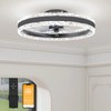 VOLISUN Low Profile Ceiling Fans with Light and Remote, 19.7in