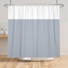 SDOTPMT 105 x 160 cm Grey White Two-Tone Shower Curtain