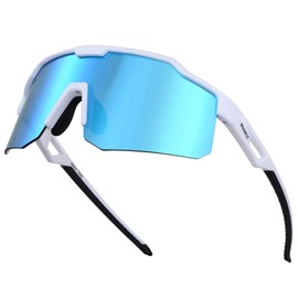 MIAROZ Sports Sunglasses For Men Women: Wrap Around Windproof Sunglasses For Cycling Running Hiking - UV400 Lightweight Visor Glasses For Cyclists Runners Hikers