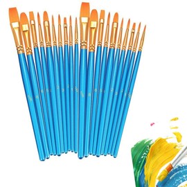 Armastuse Small Paint Brushes Bulk,20 Pcs Flat Paint Brushes Bulk with Fine Tip Paint Brushes Craft Brushes Set for Classroom Acrylic Water Color Canvas Painting Face